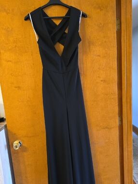 Lulu's Black Crisscross Back Jumpsuit